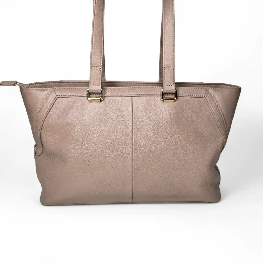 Love Moschino Tan Pebble Leather Shoulder Bag‎ Women's Gold Studded Chunky Coin